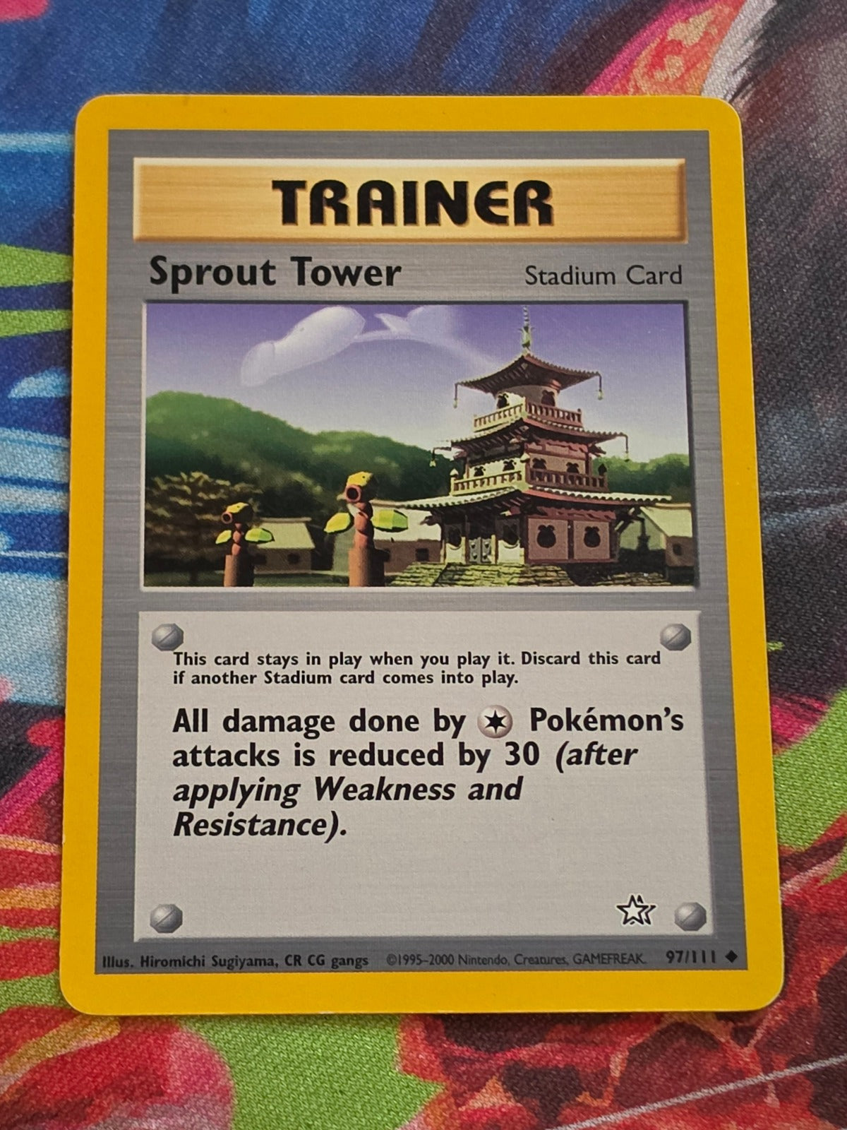 Sprout Tower - 097/111 - Neo Genesis - Uncommon - 1st Edition - MP Pokemon
