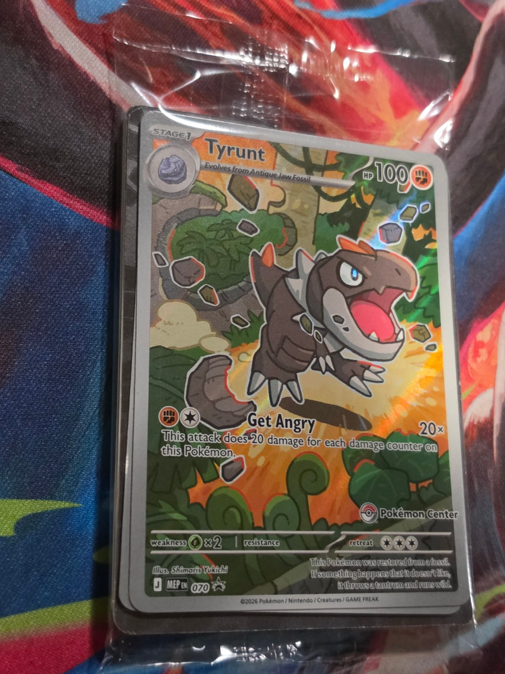 Tyrunt Pokemon Center Exclusive Promo Mega Evolution Promo 070 NM SEALED Pokemon (Back)