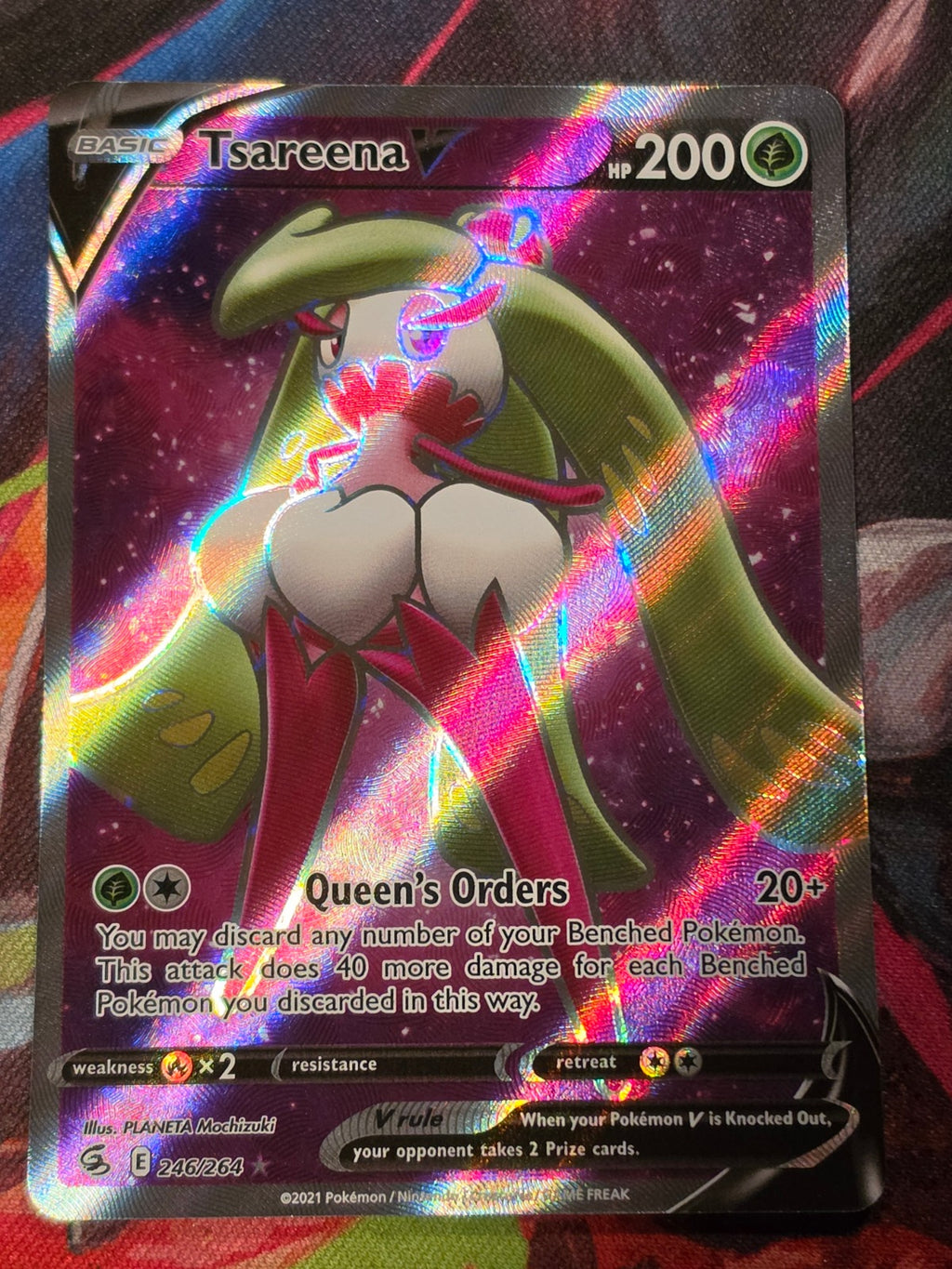 Tsareena V Full Art Ultra Rare Fusion Strike 246/264 NM Pokemon