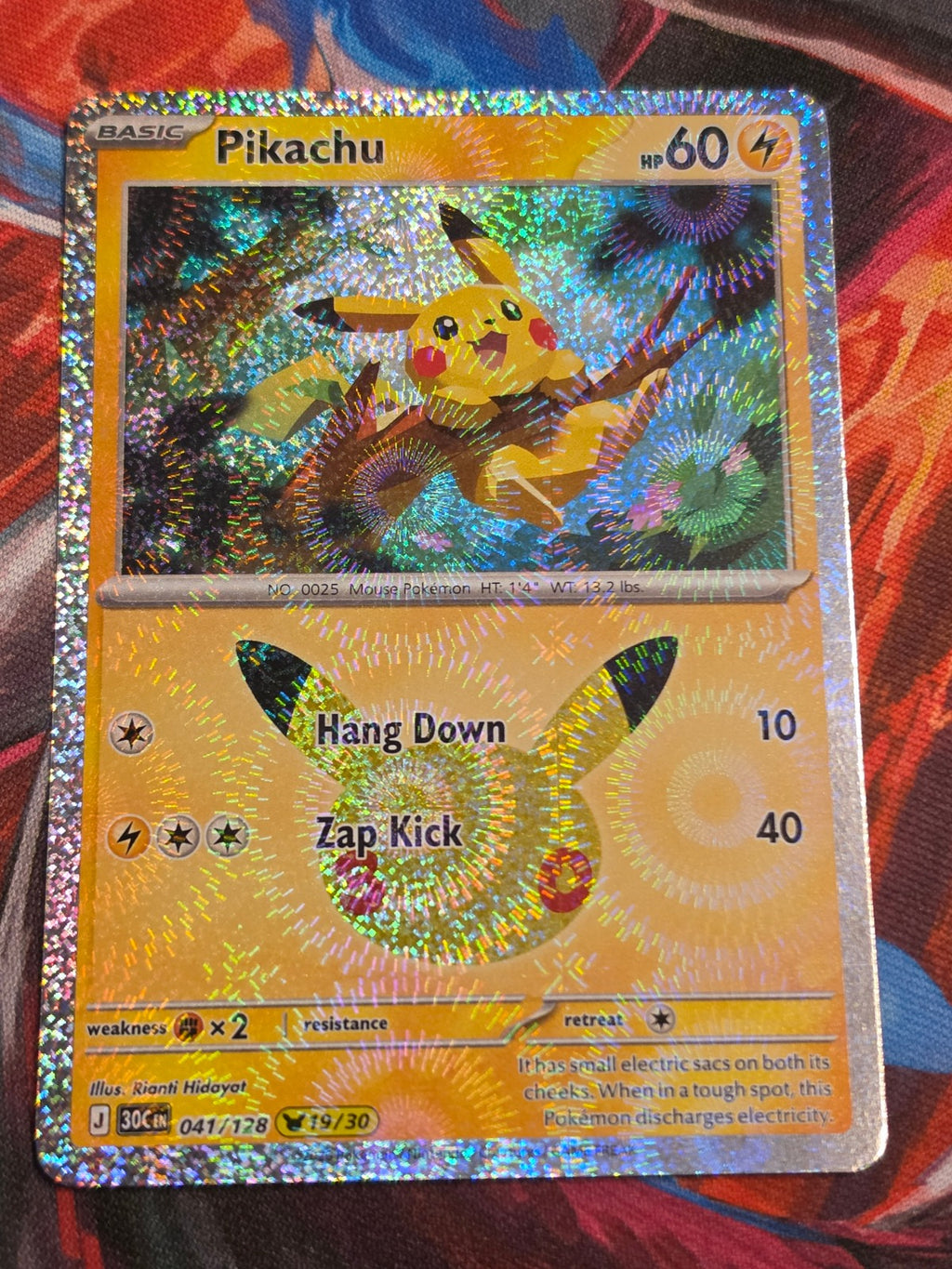 Pikachu Rare ME: 30th Celebration 041/128 NM Pokemon