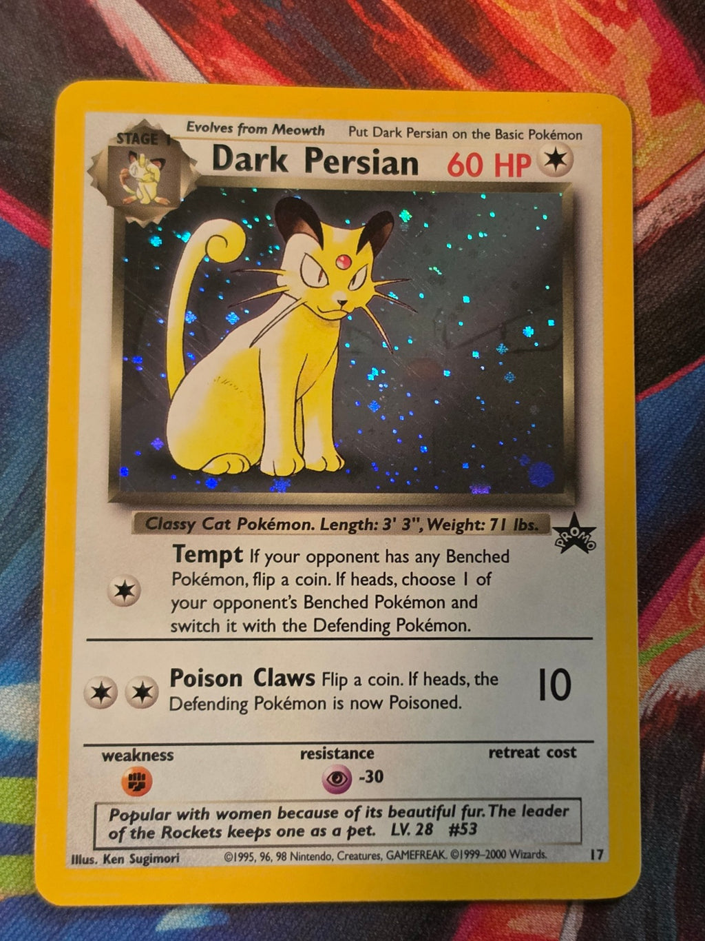Dark Persian Holo Promo WotC Promo 17/53 NM-/LP+ Pokemon