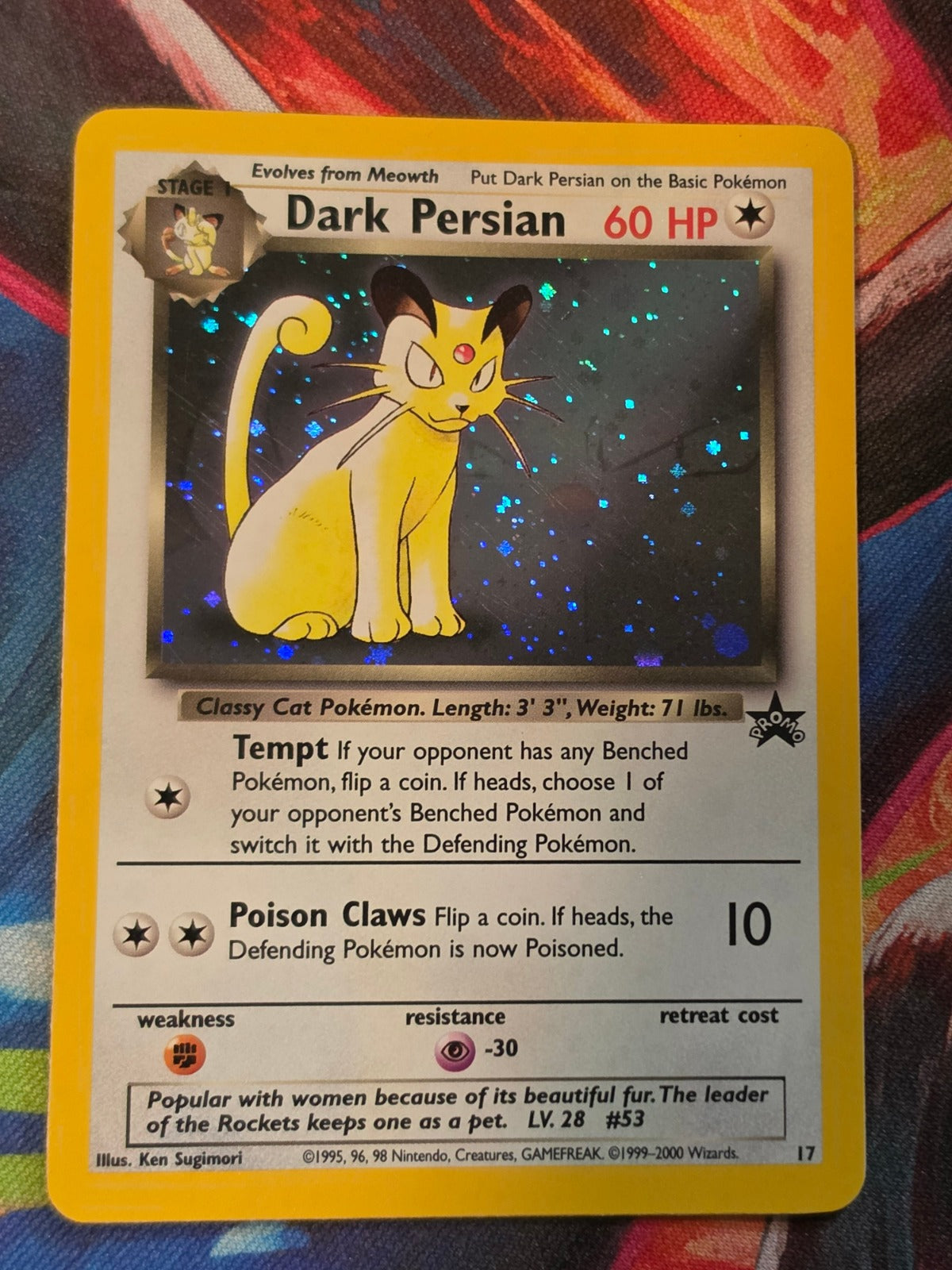 Dark Persian Holo Promo WotC Promo 17/53 NM-/LP+ Pokemon