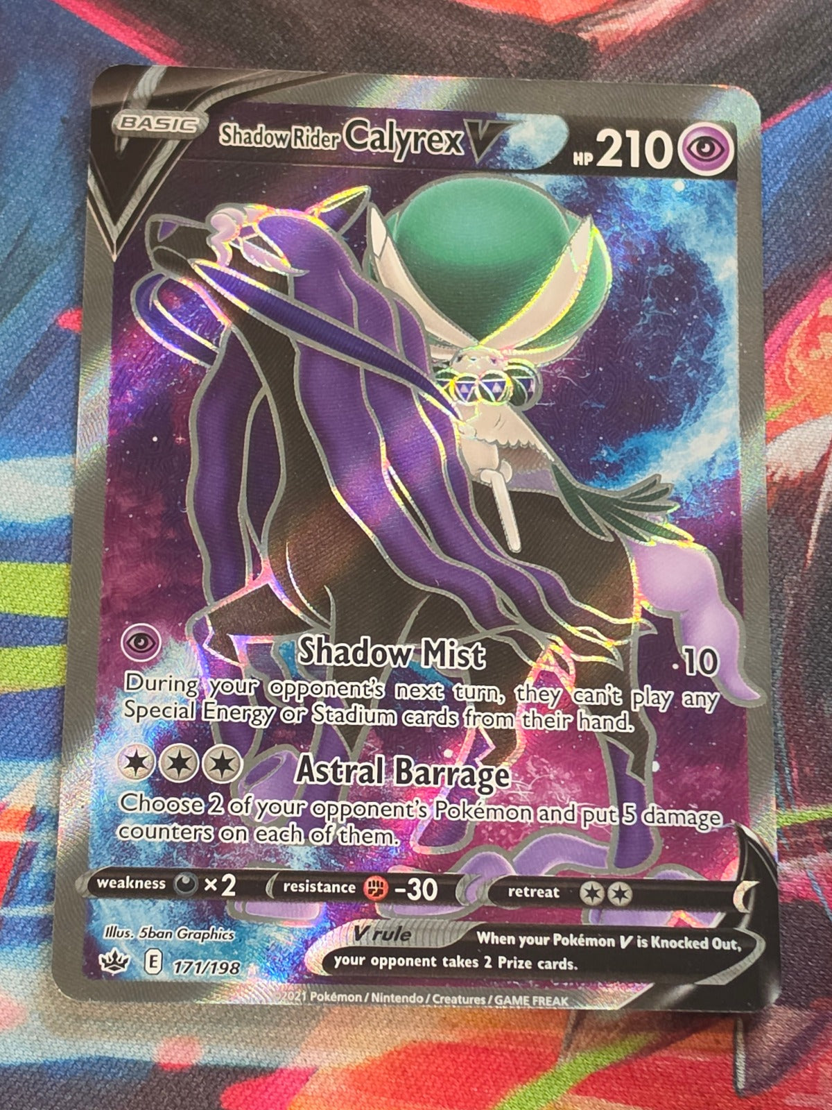 Shadow Rider Calyrex V (Full Art) Ultra Rare SWSH06: Chilling Reign 171/198 NM Pokemon