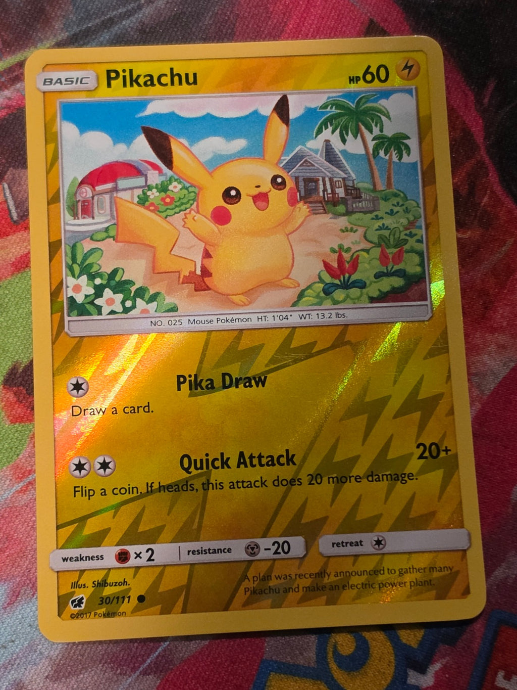 Pikachu Common SM - Crimson Invasion 30/111 LP Pokemon