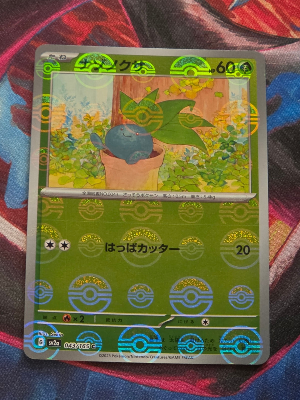 Oddish (Poke Ball Pattern) - 043/165 - SV2a: Pokemon Card 151 - Common - Reverse Holo - LP Japanese Pokemon