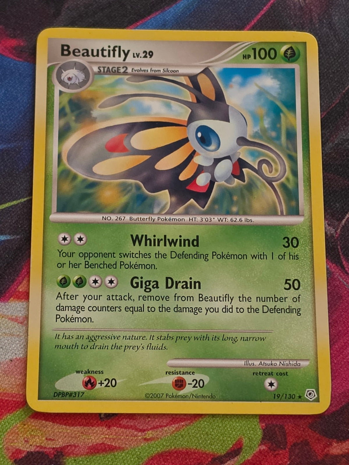 Beautifly - 19/130 - Diamond and Pearl - Rare - LP Pokemon