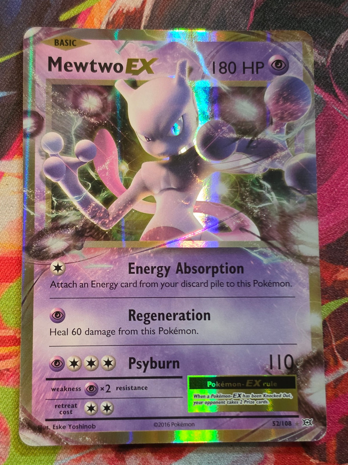 Mewtwo EX Ultra Rare XY - Evolutions 52/108 LP+ Pokemon