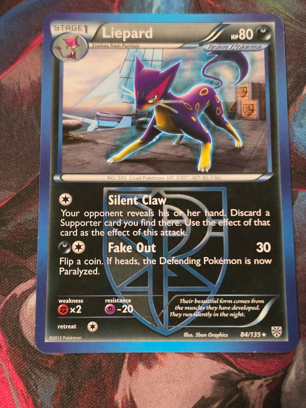 Liepard (Team Plasma) - 84/135 - Plasma Storm - Rare - NM - Pokemon