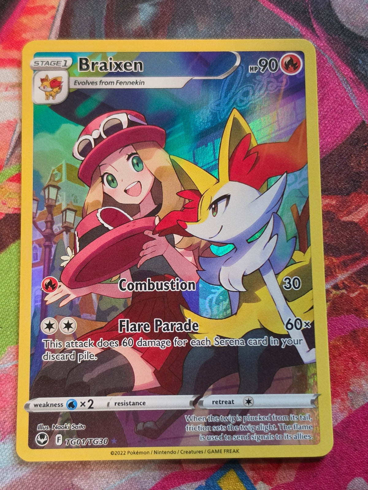 Braixen Ultra Rare SWSH12: Silver Tempest Trainer Gallery TG01/TG30 NM Pokemon