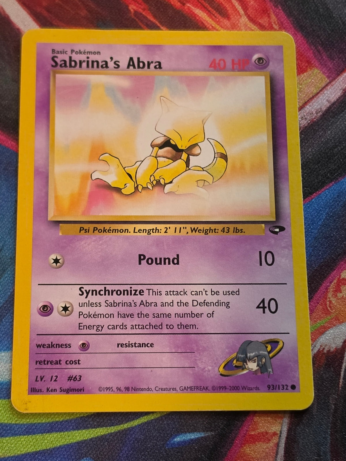 Sabrina's Abra (93) - 093/132 - Gym Challenge - Common - Unlimited - LP Pokemon
