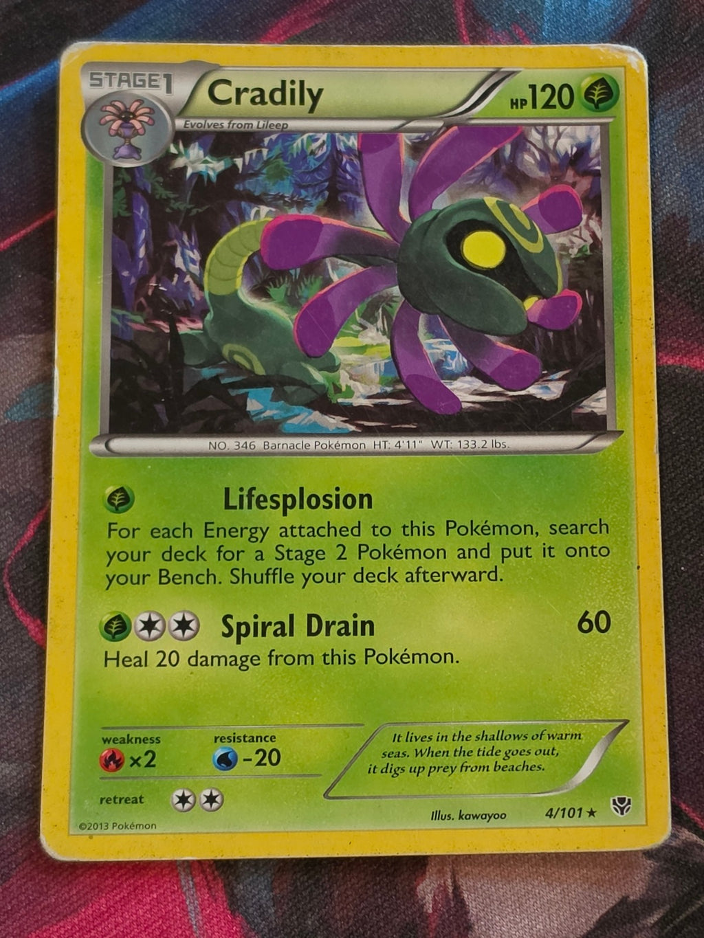 Cradily - 4/101 - Plasma Blast - Rare - HP - Pokemon