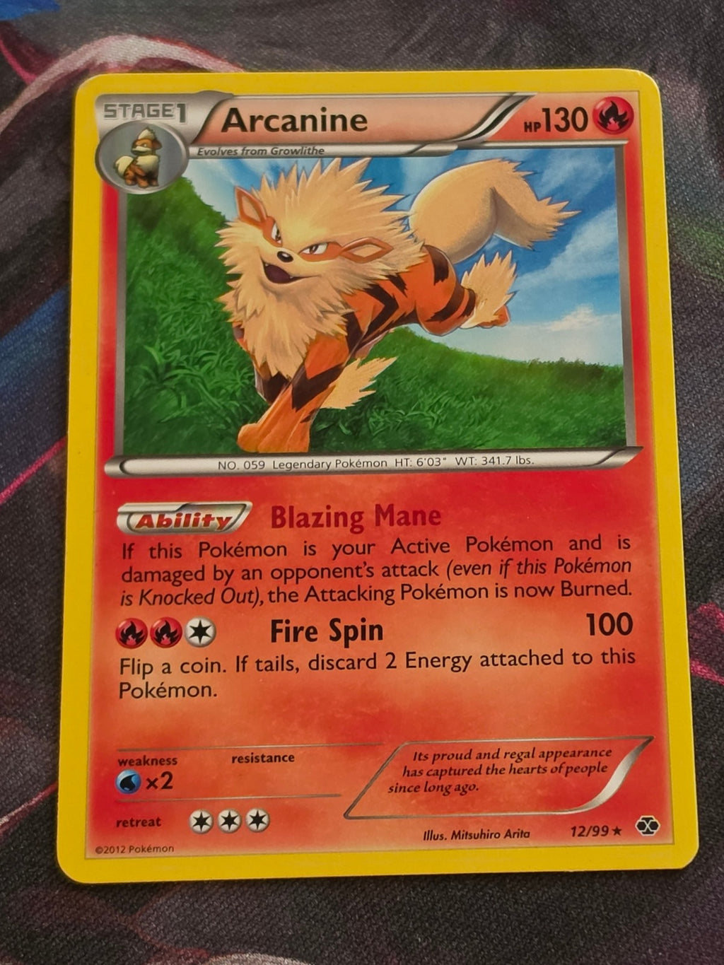 Arcanine (12) - 12/99 - Next Destinies - Rare - LP - Pokemon