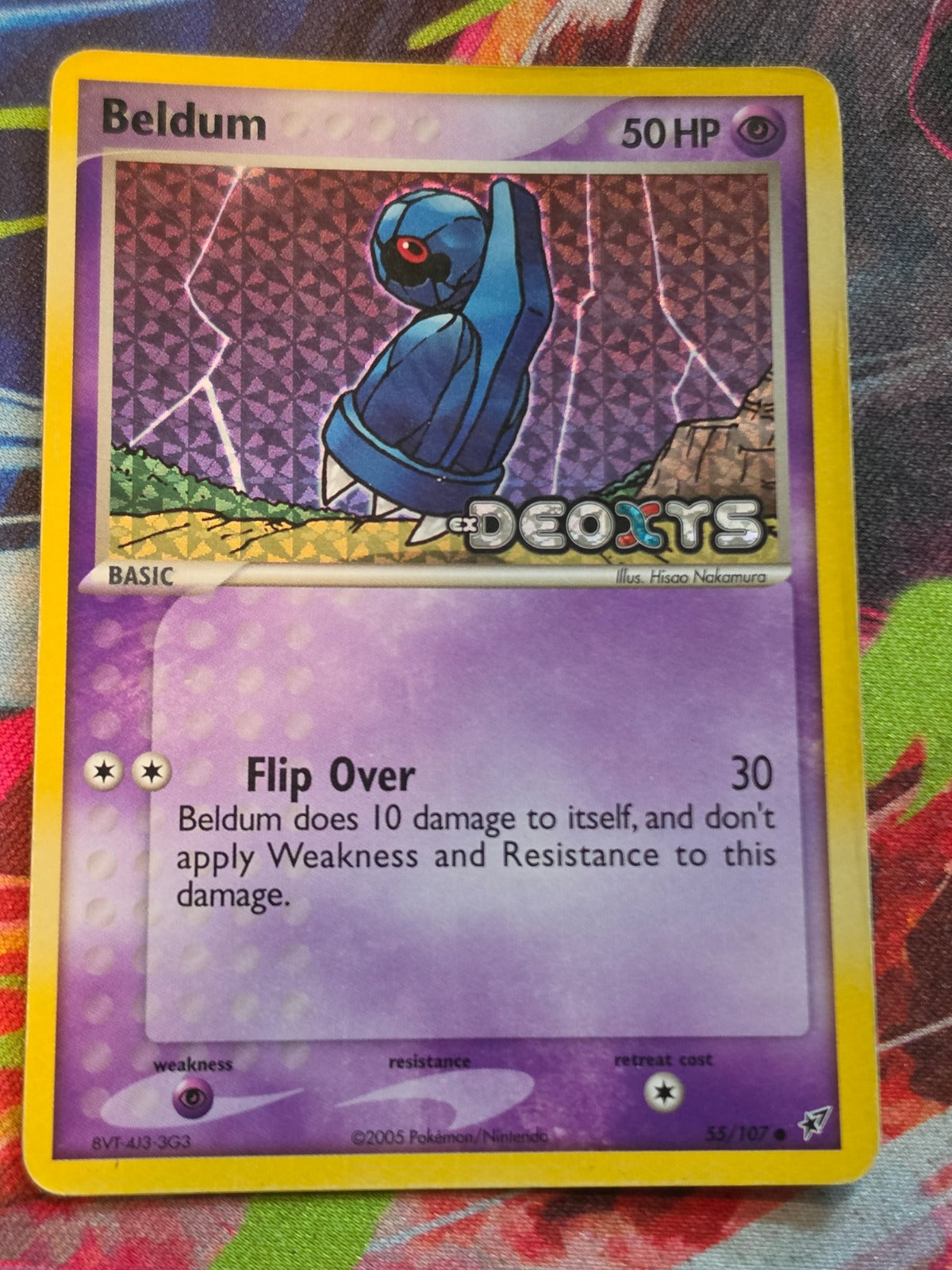 Beldum Common Reverse Holo EX Deoxys 55/107 MP+ Pokemon