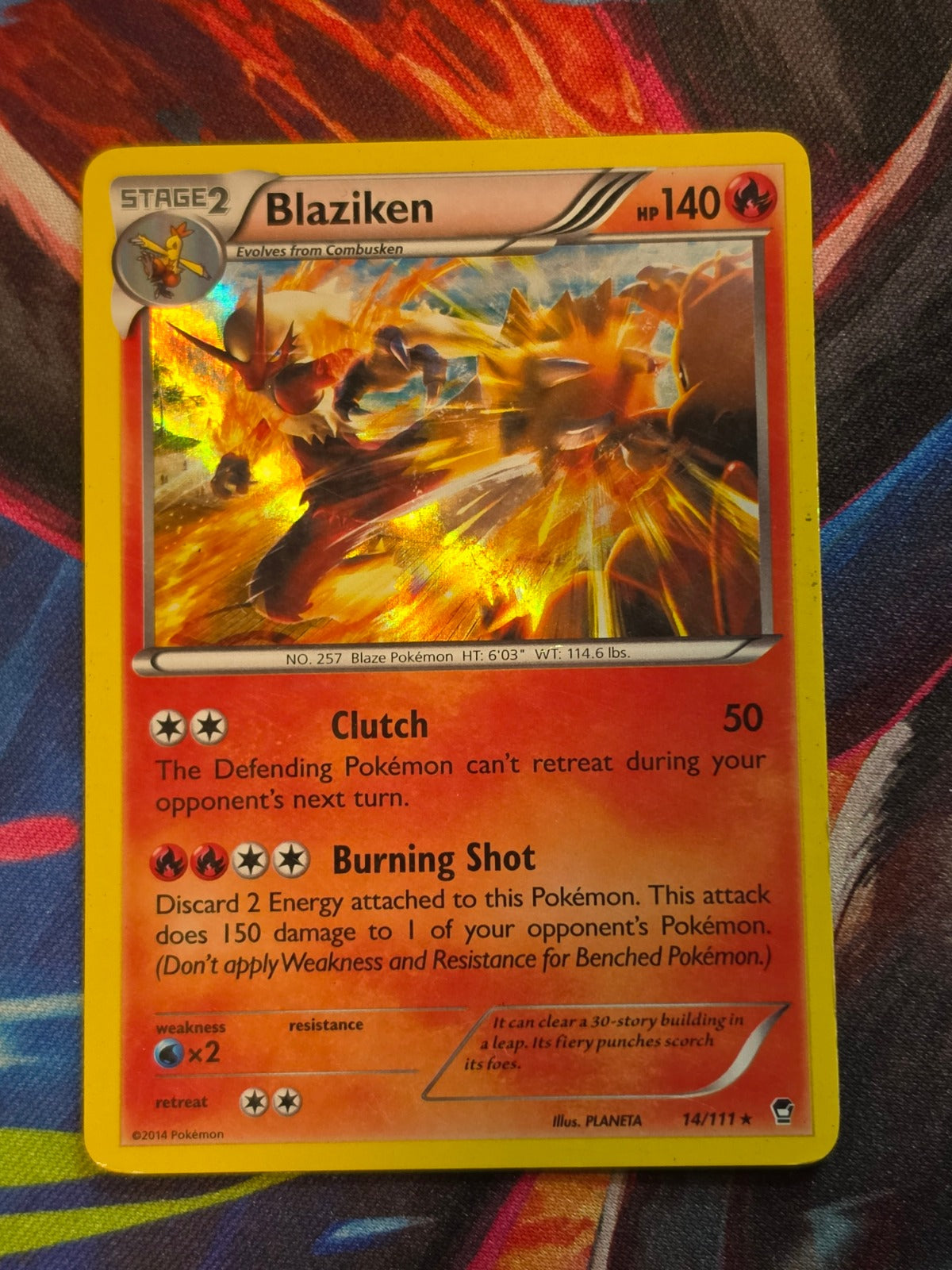Blaziken - 14/111 - XY - Furious Fists - Holo Rare - LP-/MP+ Pokemon
