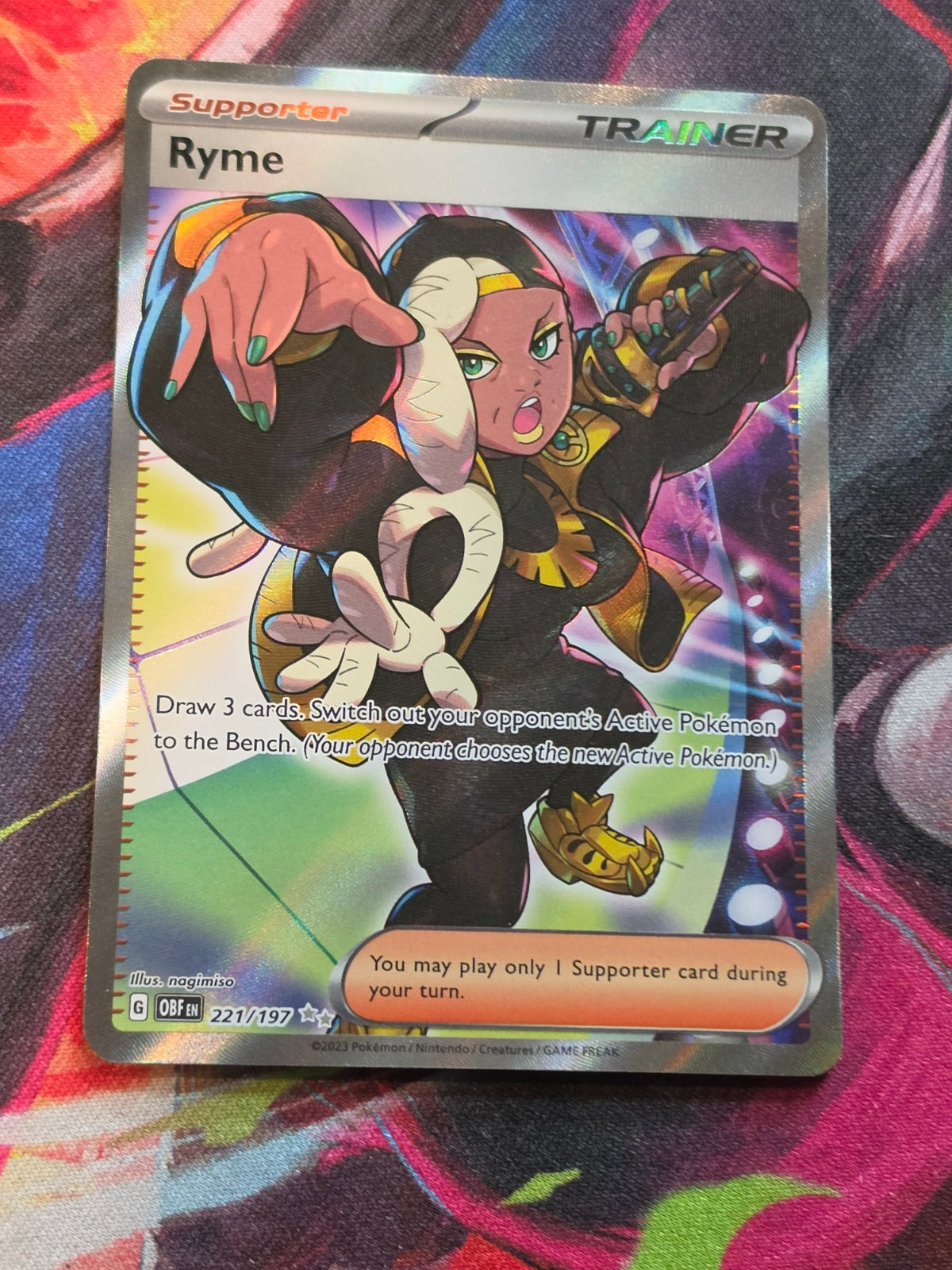 Ryme Ultra Rare Obsidian Flames 221/197 NM Pokemon