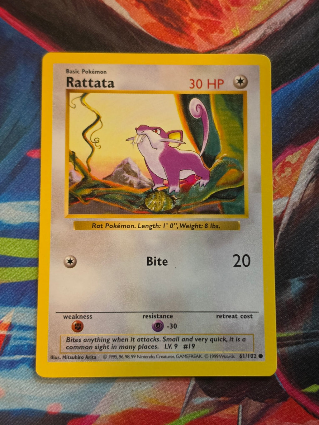 Rattata Shadowless Base Set Common 061/102 NM Pokemon