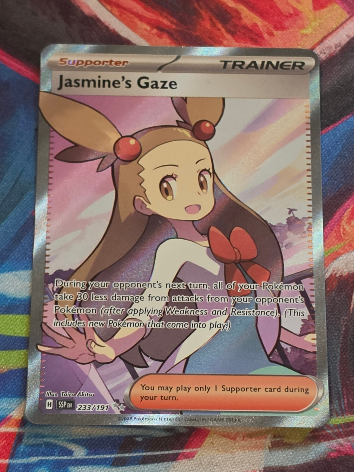 Jasmine's Gaze Ultra Rare SV08: Surging Sparks 233/191 NM Pokemon