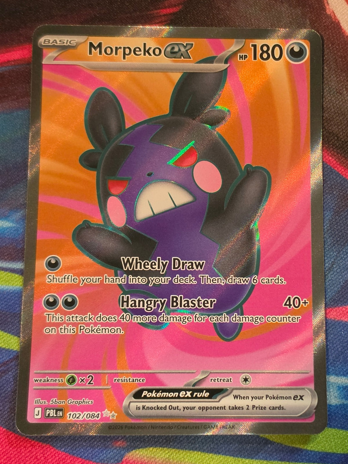 Morpeko ex Ultra Rare Pitch Black 102/084 NM Pokemon