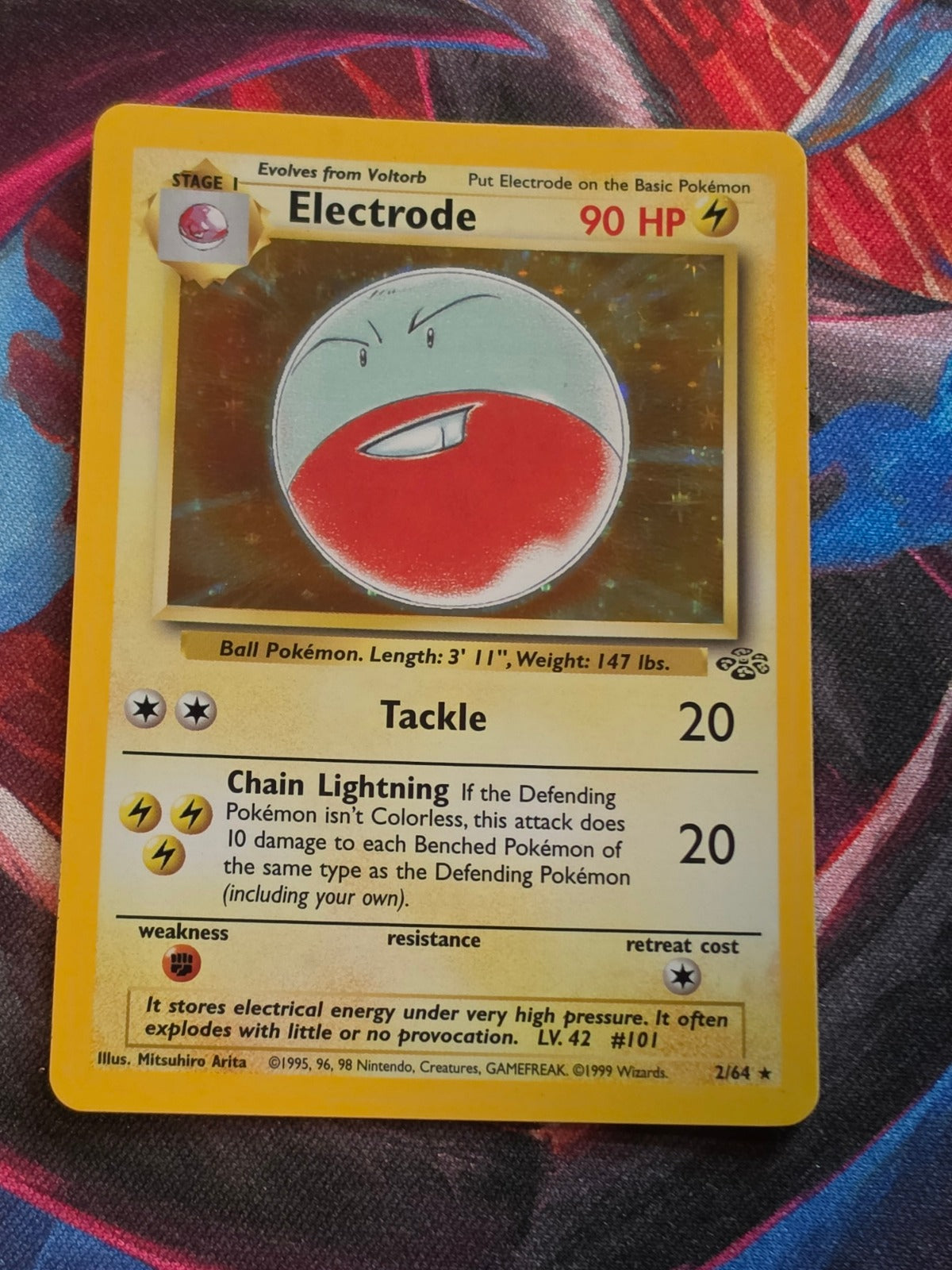 Electrode Holo Rare Jungle 02/64 LP+ Pokemon
