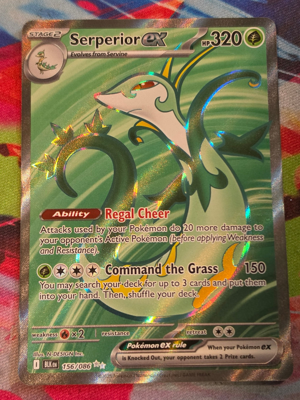 Serperior ex Ultra Rare SV: Black Bolt 156/086 NM