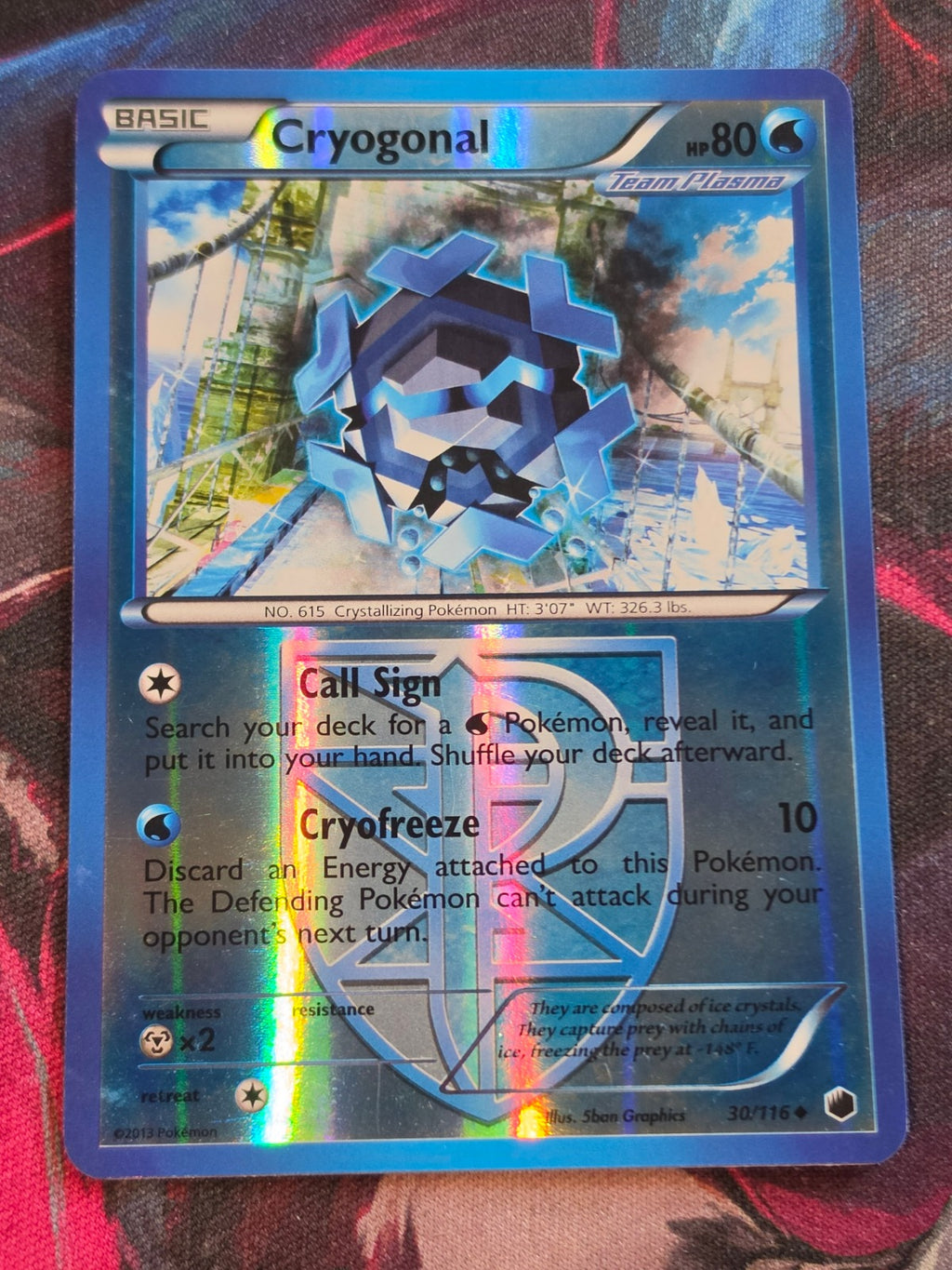 Cryogonal (Team Plasma) - 30/116 - Plasma Freeze - Uncommon - Reverse Holo - LP - Pokemon