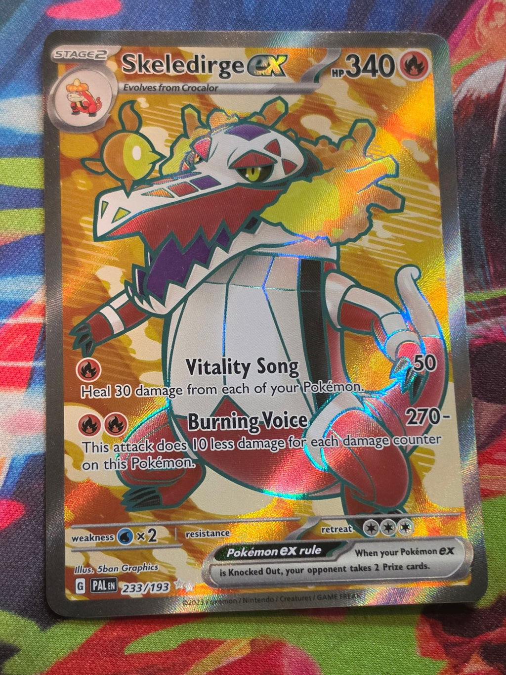 Skeledirge ex Ultra Rare SV02: Paldea Evolved 233/193 NM Pokemon