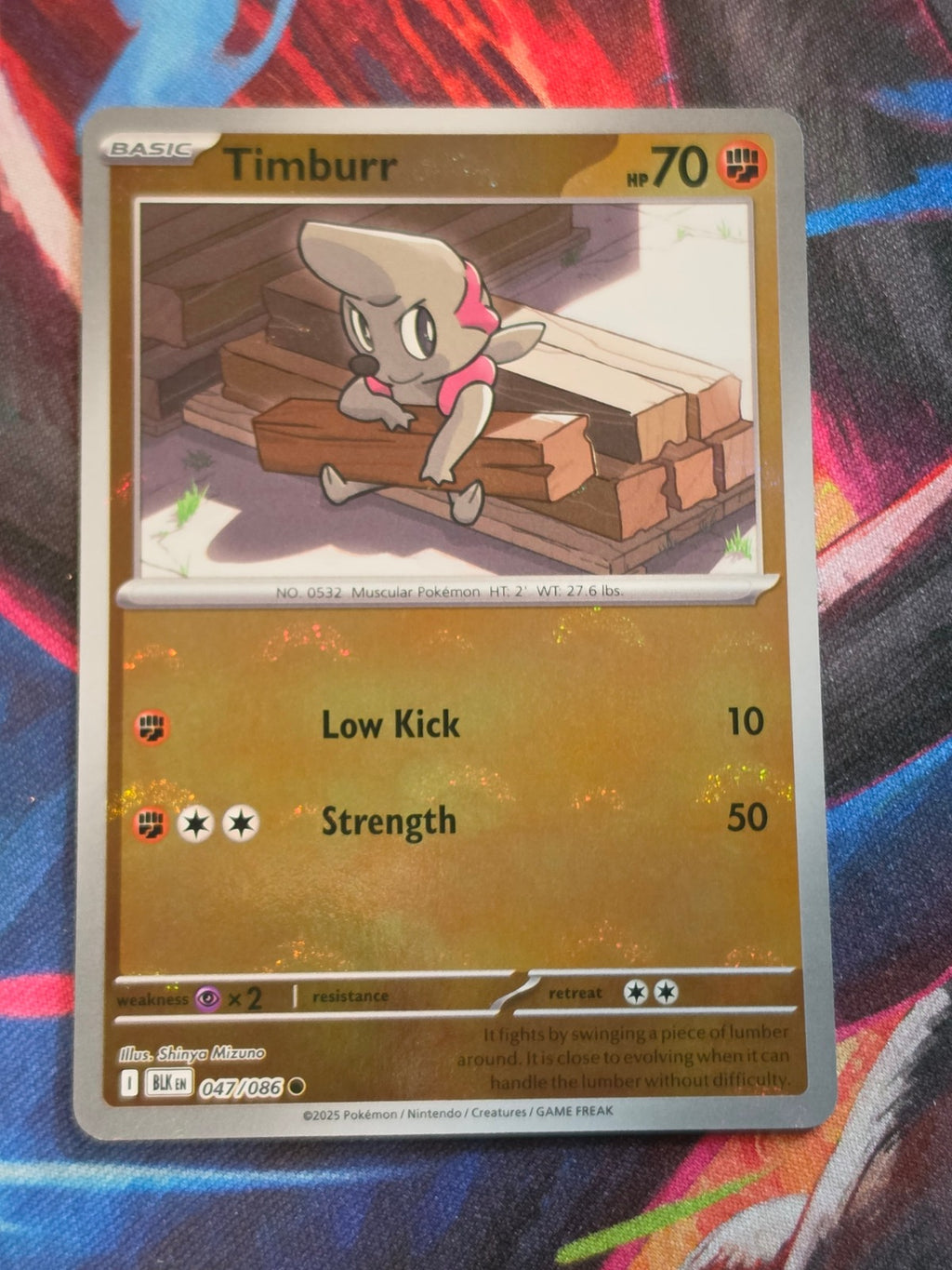 Timburr (Poke Ball Pattern) Common Black Bolt 047/086 NM Pokemon