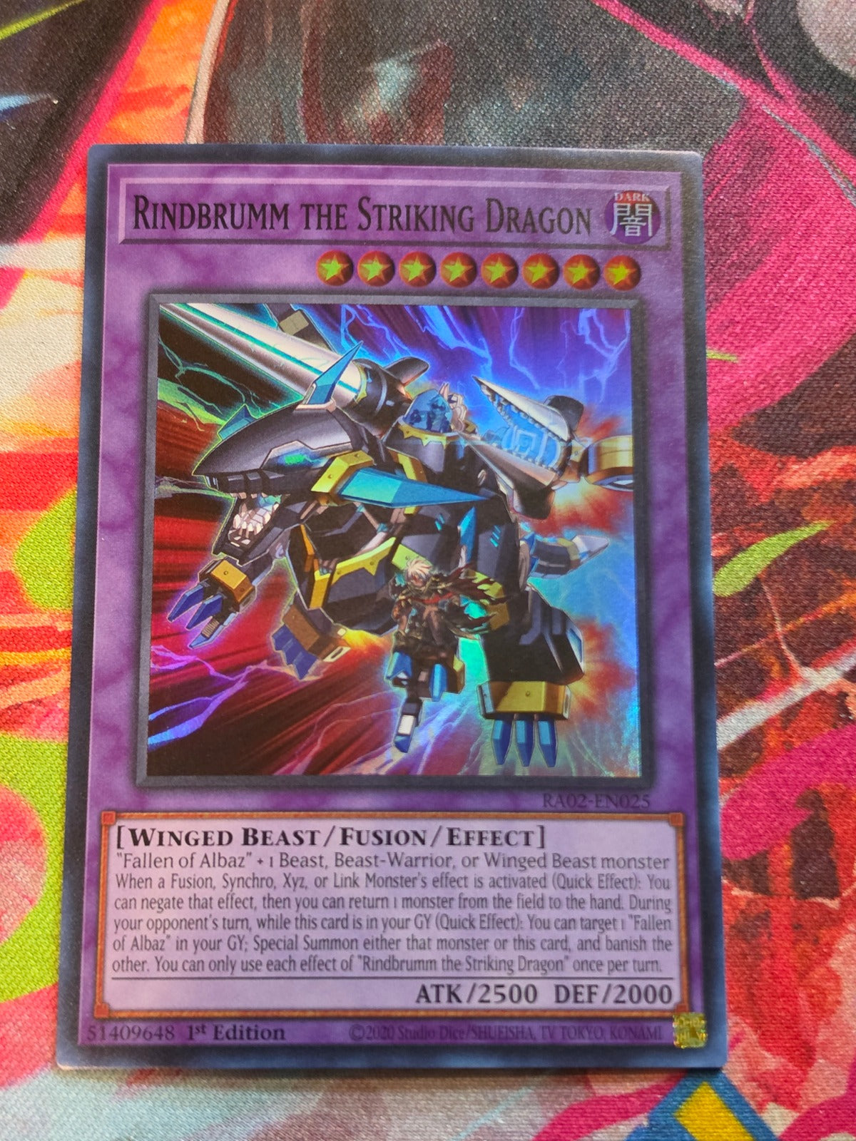 Rindbrumm the Striking Dragon Super Rare 25th Anniversary Rarity Collection II RA02-EN025 NM