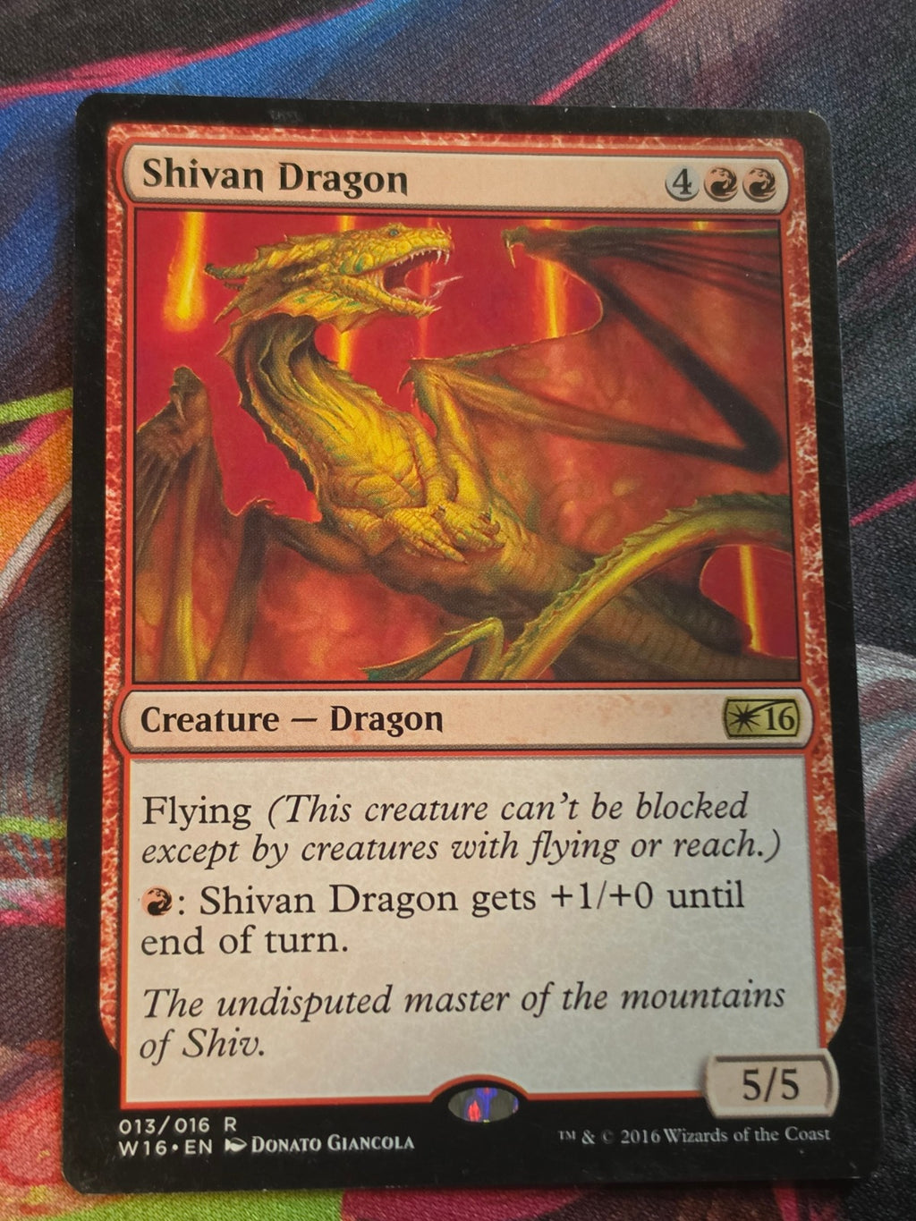 Shivan Dragon - 13 - Welcome Deck 2016 - R - LP MTG
