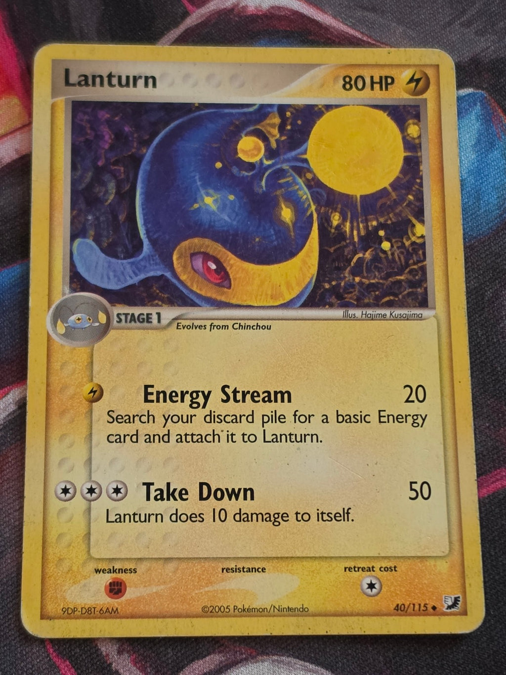 Lanturn - 40/115 - EX Unseen Forces - Uncommon - MP - Pokemon