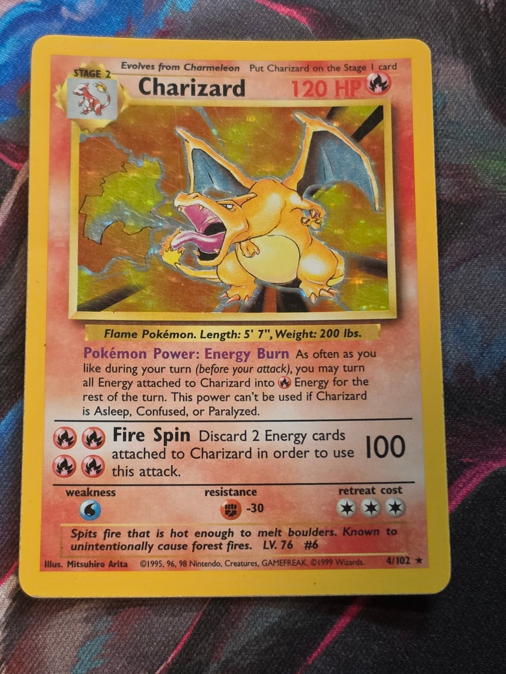 Charizard Holo Rare Base Set 004/102 LP Pokemon