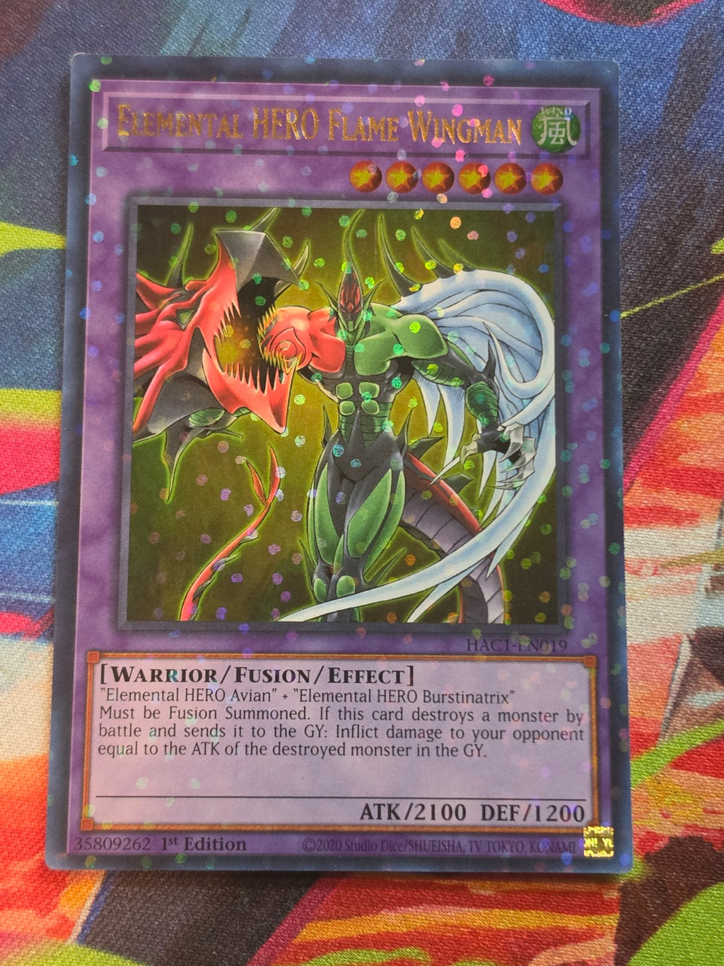 Elemental HERO Flame Wingman (Duel Terminal) Duel Terminal Technology Ultra Rare Hidden Arsenal: Chapter 1 HAC1-EN019 LP