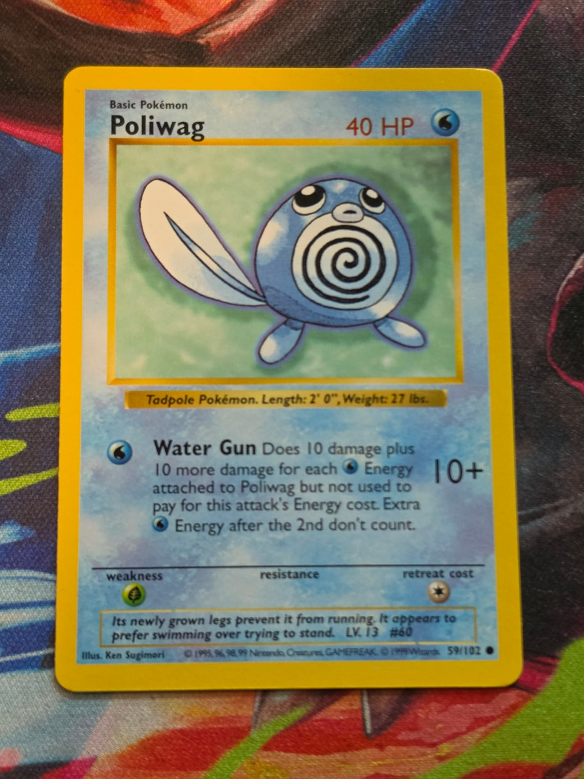 Poliwag Shadowless Base Set Common 059/102 NM-/LP+ Pokemon