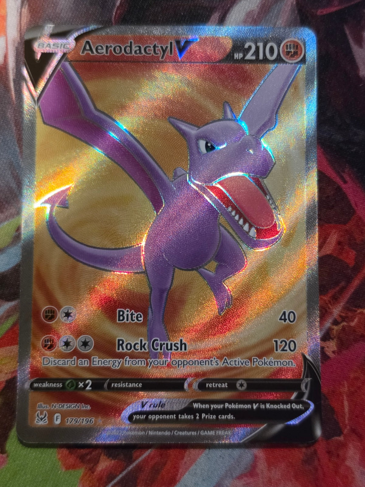 Aerodactyl V Full Art Ultra Rare Lost Origin 179/196 NM Pokemon