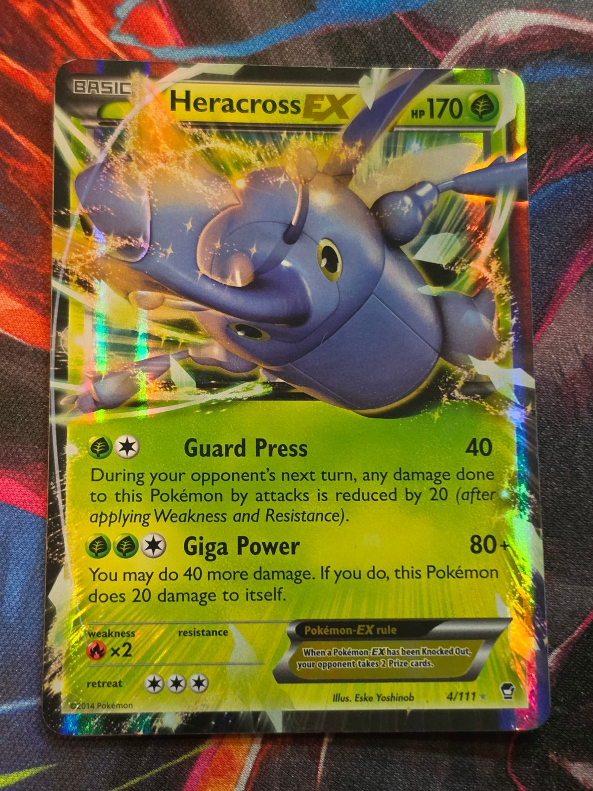 Heracross EX - 4/111 - XY - Furious Fists - Ultra Rare - LP Pokemon