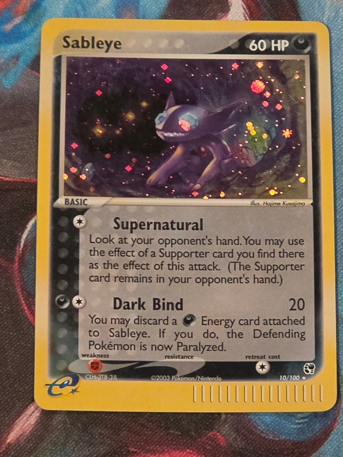 Sableye Holo Rare EX Sandstorm 10/100 LP *Small crease in top left corner Pokemon