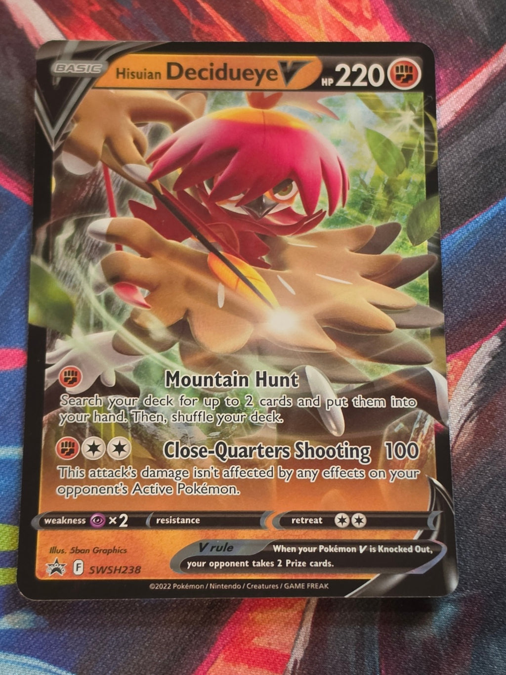 Hisuian Decidueye V - SWSH238 - SWSH: Sword & Shield Promo Cards - Promo - NM Pokemon