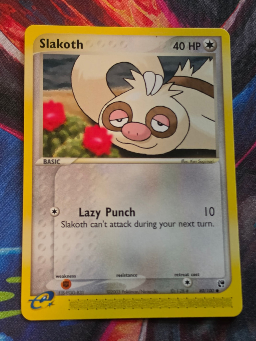 Slakoth - 80/100 - EX Sandstorm - Common - NM - Pokemon