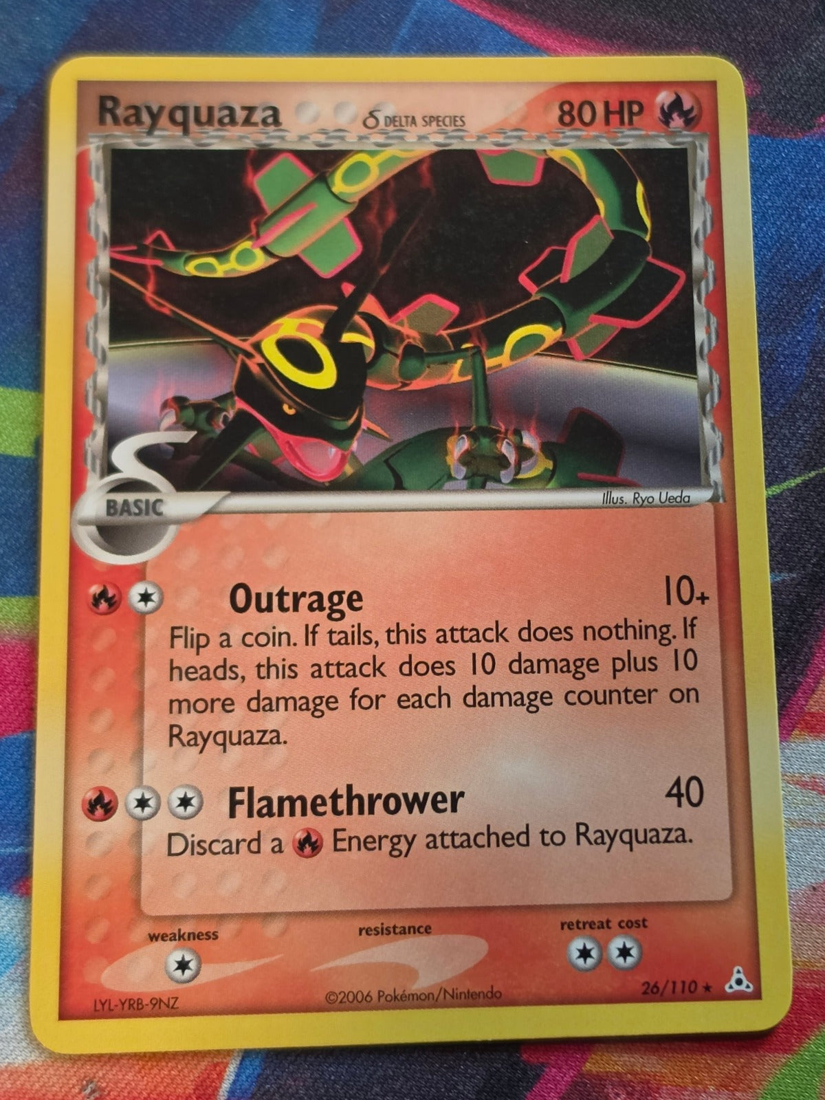 Rayquaza (Delta Species) Rare EX Holon Phantoms 26/110 NM/LP+ Pokemon