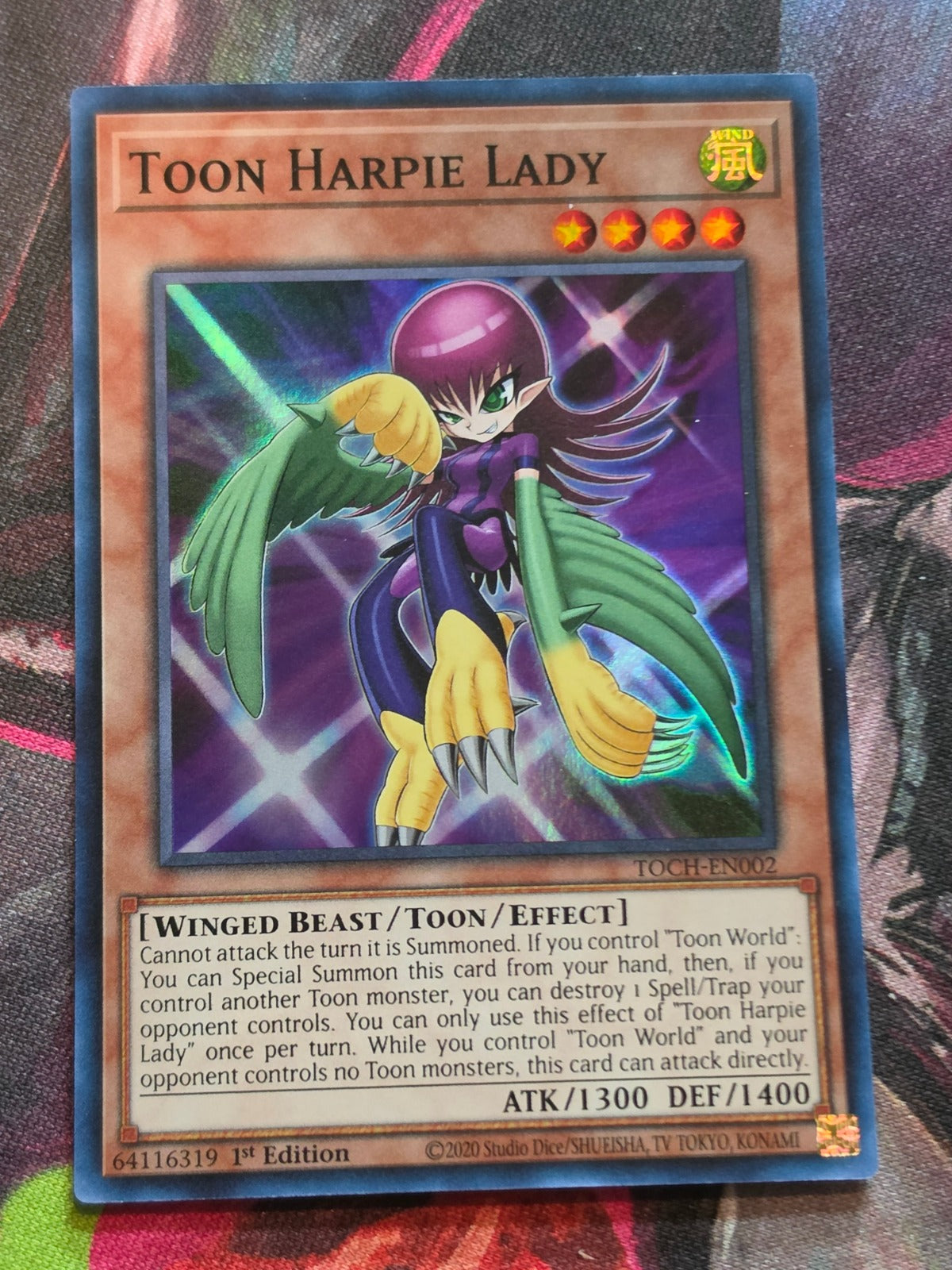 Toon Harpie Lady Super Rare Toon Chaos TOCH-EN002 1st Edition LP Yu-Gi-Oh!