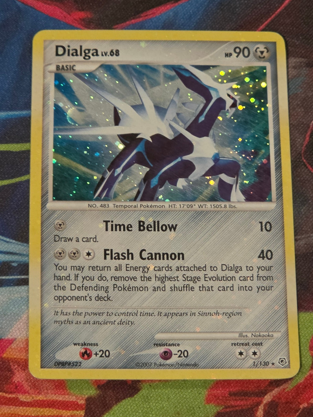 Dialga Holo Rare Diamond and Pearl 1/130 LP Pokemon