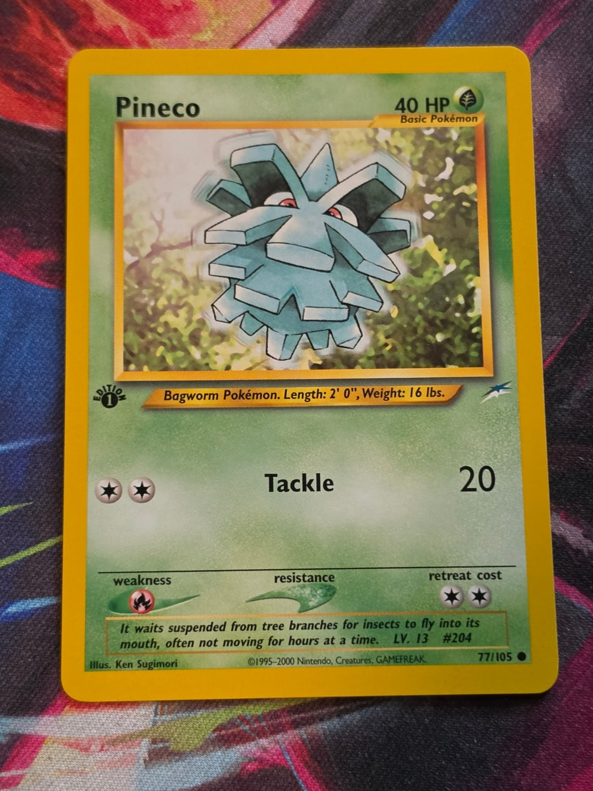 Pineco - 077/105 - Neo Destiny - Common - 1st Edition - NM Pokemon