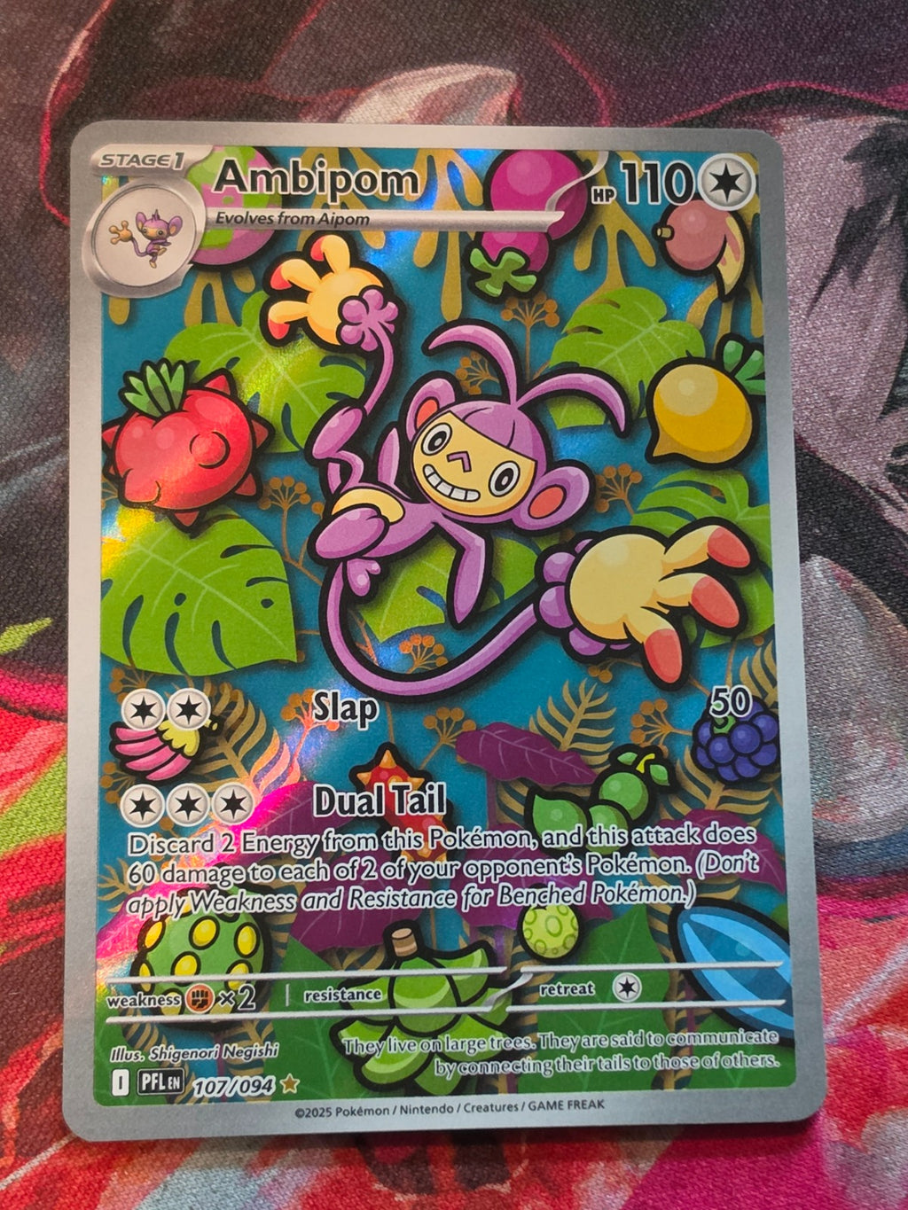 Ambipom Illustration Rare Phantasmal Flames 107/094 NM Pokemon