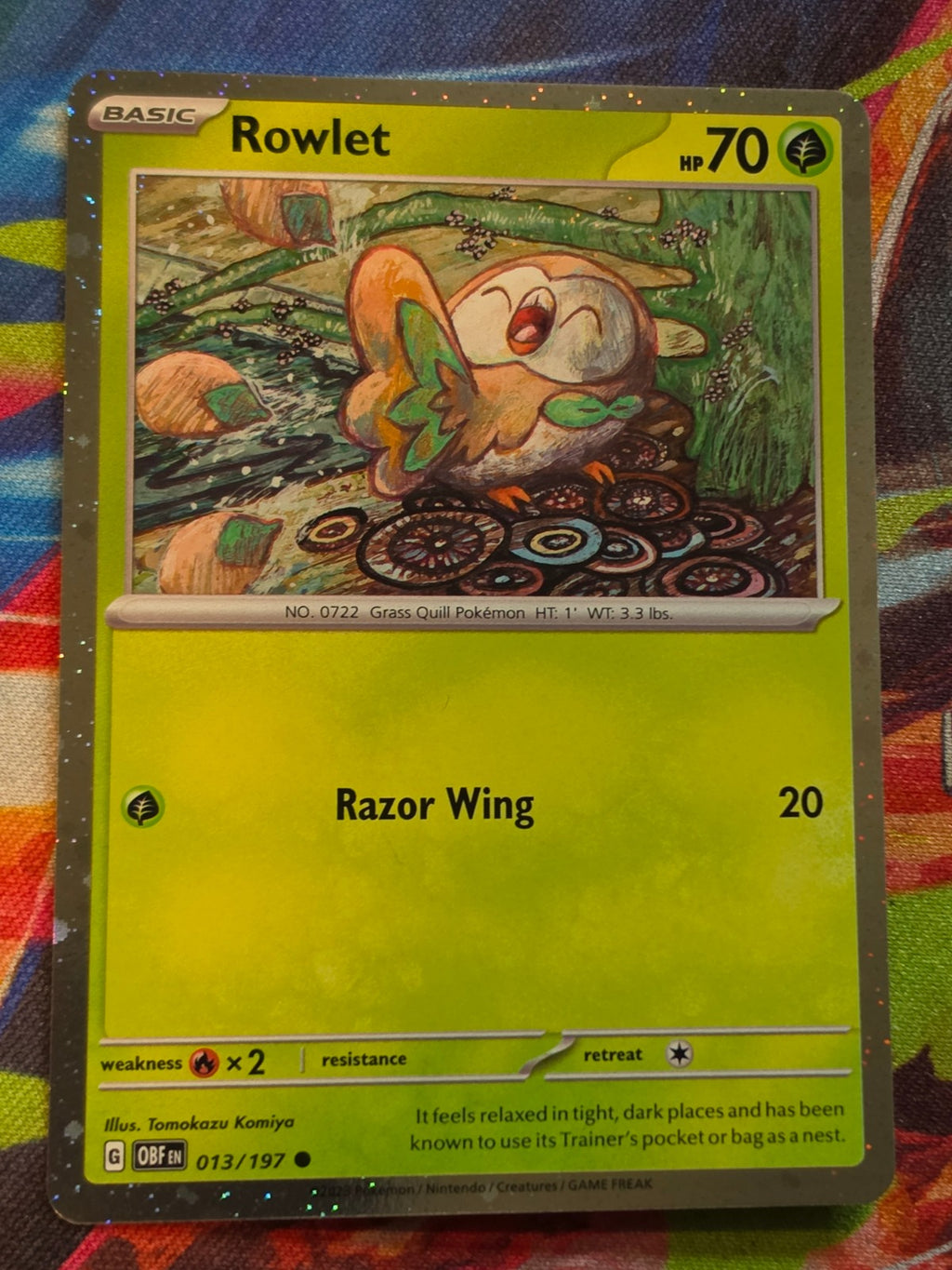 Rowlet (Cosmos Holo) Common Miscellaneous Cards & Products 013/197 NM Pokemon