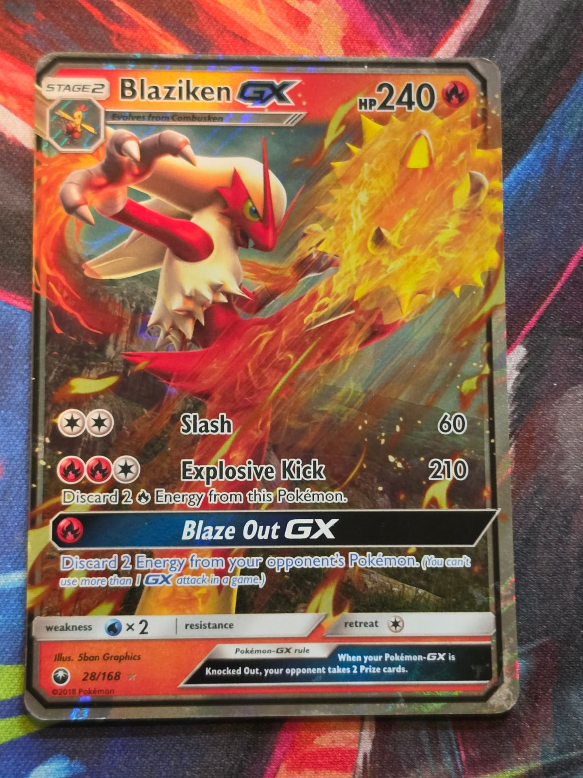 Blaziken GX - 28/168 - SM - Celestial Storm - Ultra Rare - MP Pokemon