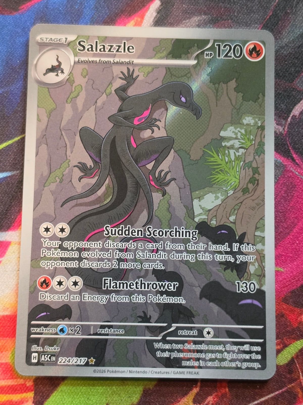 Salazzle Illustration Rare ME: Ascended Heroes 224/217 LP Pokemon