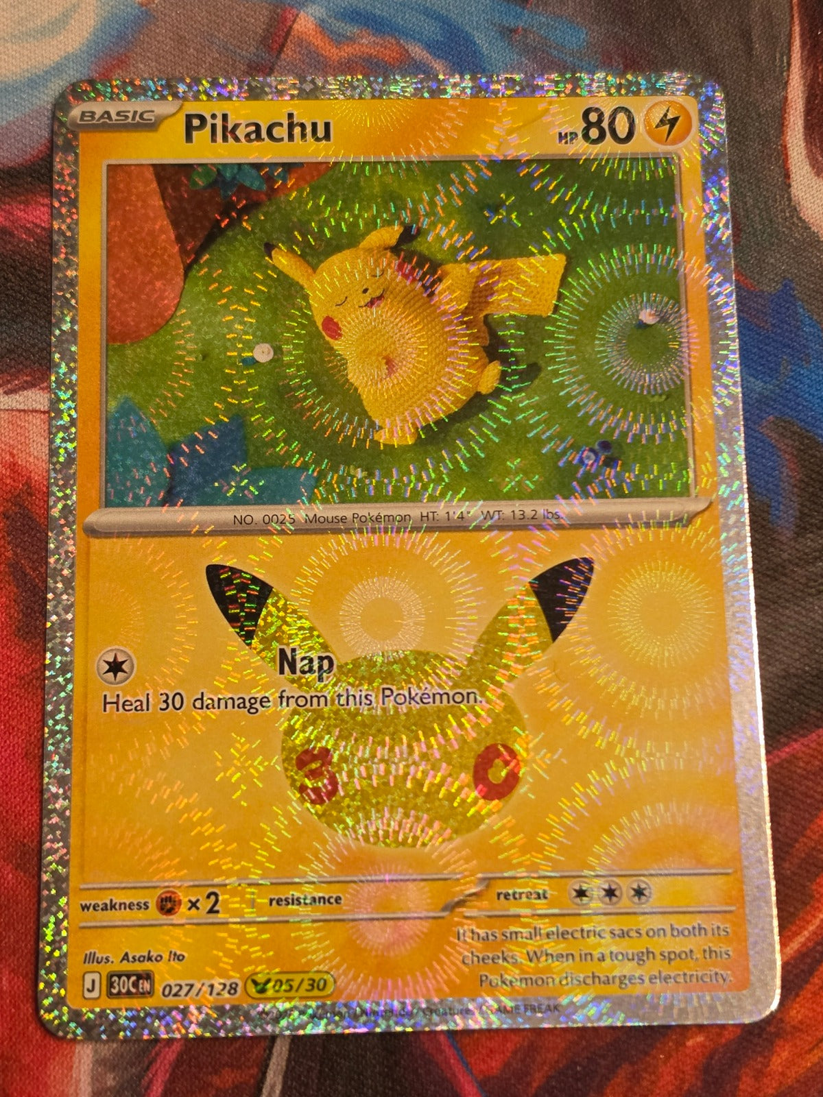 Pikachu Rare ME: 30th Celebration 027/128 NM Pokemon