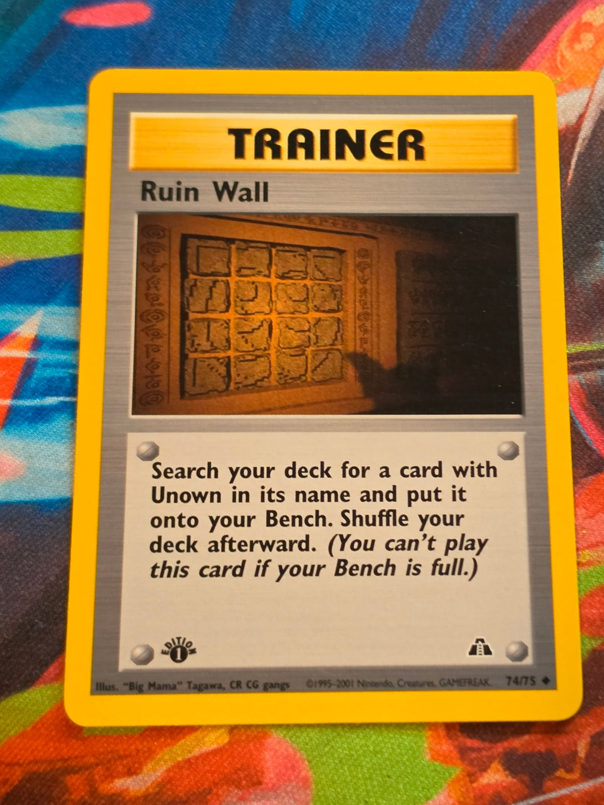 Ruin Wall - 74/75 - Neo Discovery - Uncommon - 1st Edition - MP Pokemon