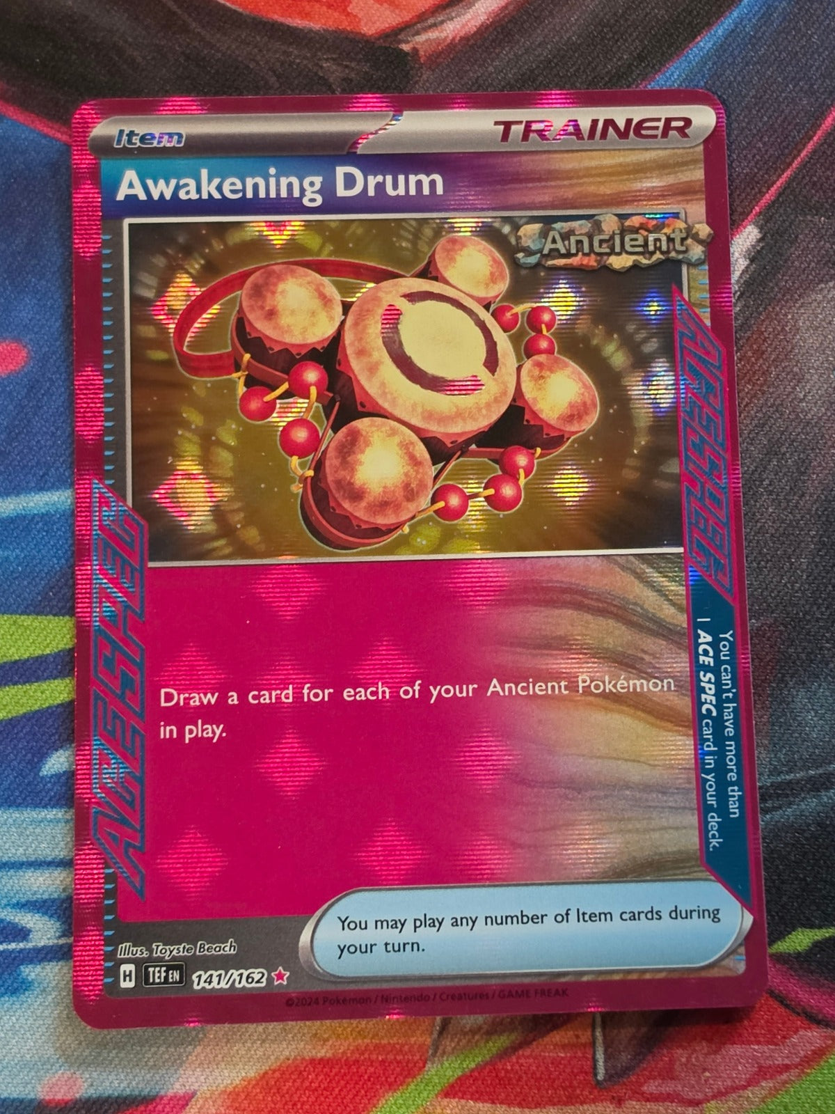 Awakening Drum ACE SPEC Rare SV05: Temporal Forces 141/162 NM Pokemon
