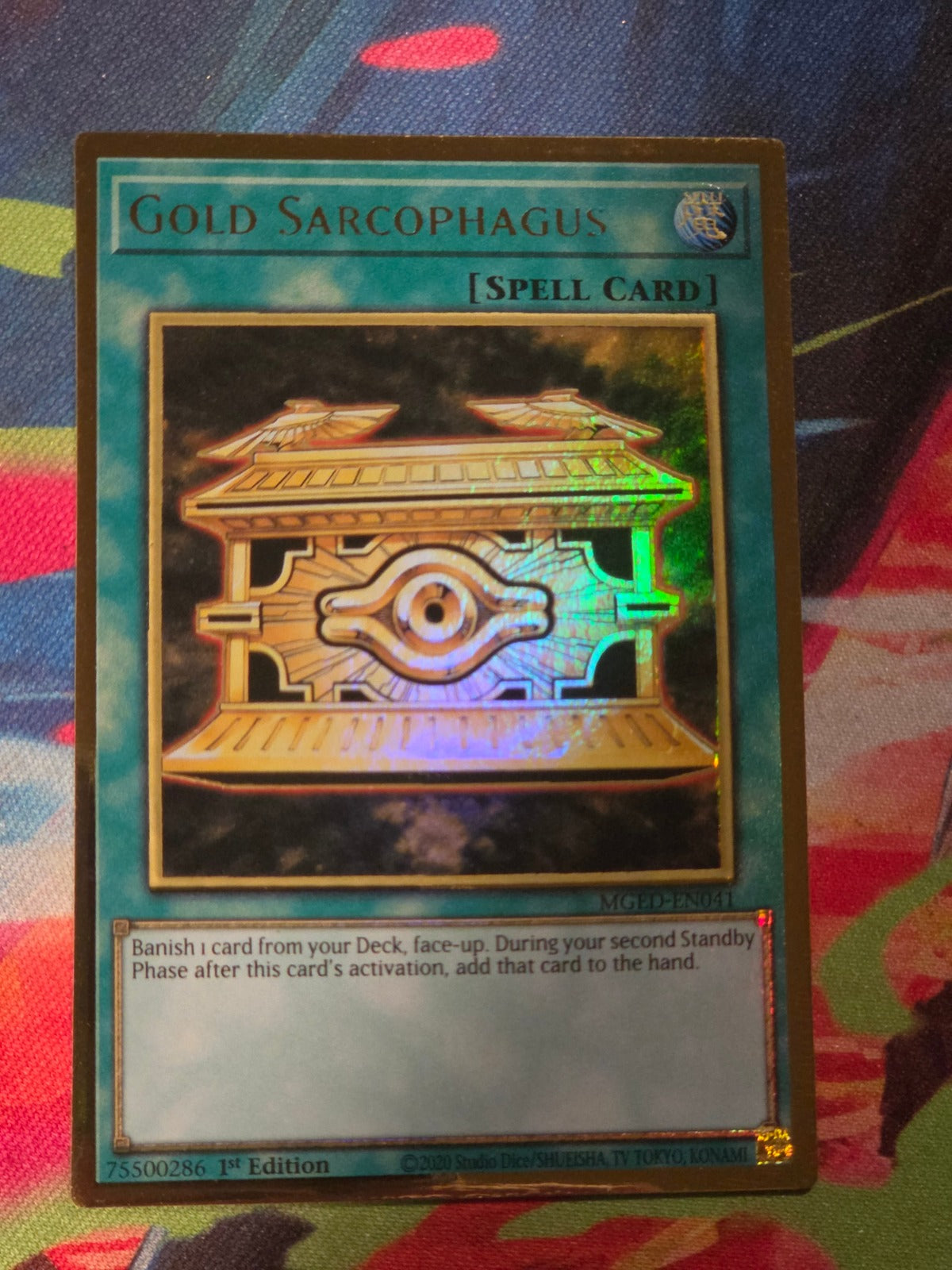 Gold Sarcophagus Premium Gold Rare Maximum Gold: El Dorado MGED-EN041 1st Edition LP Yu-Gi-Oh!